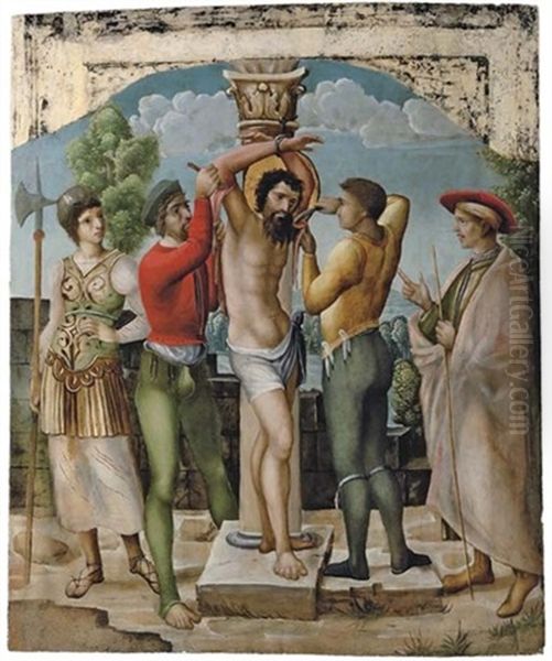 The Martyrdom Of Saint Bartholomew Oil Painting by Antonio De Comontes