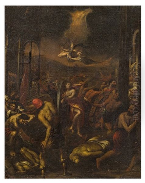 The Martyrdom Of St. Catherine Oil Painting by Scipione Compagno