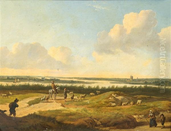 Landschaft Mit Flussmundung by Jan ten Compe