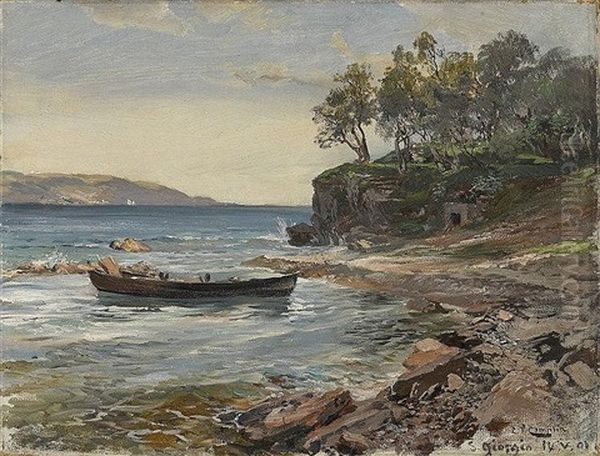 S. Giorgio Am Gardasee Oil Painting by Edward Theodore Compton