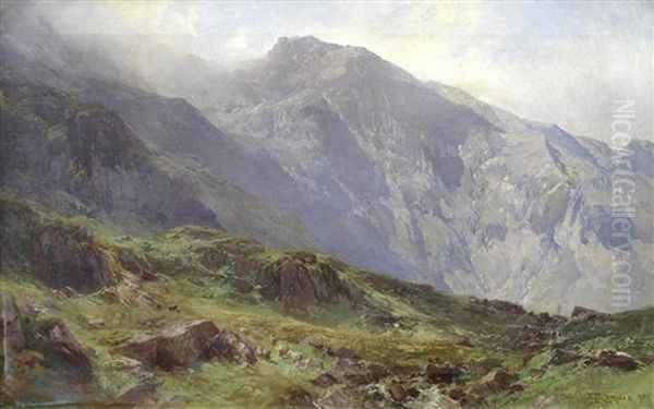 Mountain Landscape, North Wales Oil Painting by Edward Theodore Compton