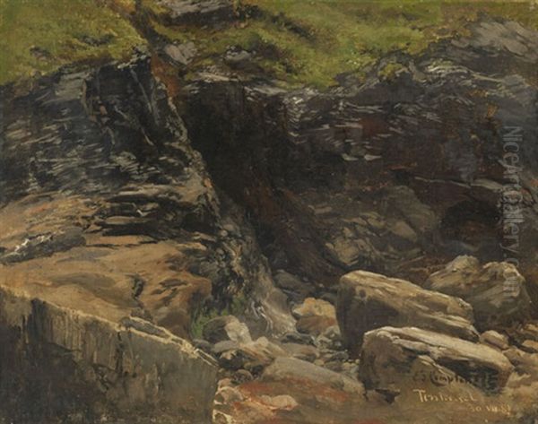 Felsen Bei Tintagel Oil Painting by Edward Theodore Compton