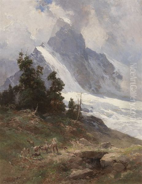 Auftrieb Am Matterhorn Oil Painting by Edward Theodore Compton