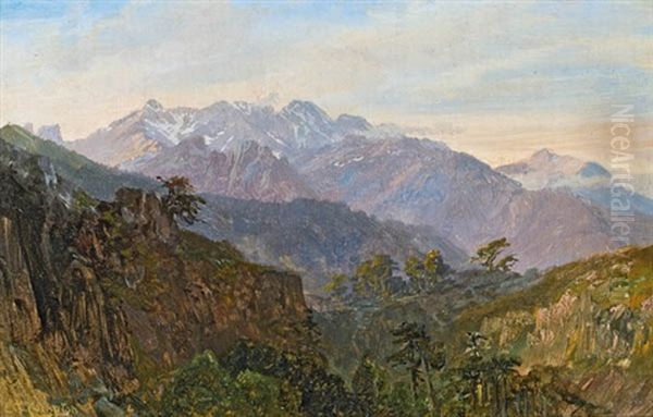 Gebirgslandschaft Oil Painting by Edward Theodore Compton