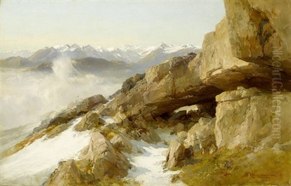 Blick Auf Die Berner Alpen Oil Painting by Edward Theodore Compton