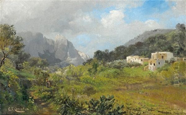 Capri, Val Di Mitramonio Oil Painting by Edward Theodore Compton