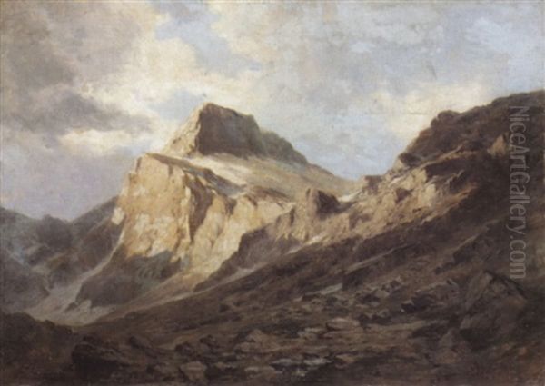 Wolfendorn An Der Tirolergrenze Oil Painting by Edward Theodore Compton