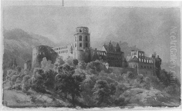 Das Heidelberger Schloss Oil Painting by Edward Theodore Compton