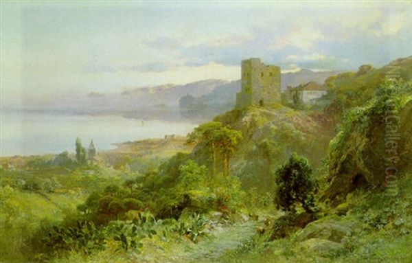 Am Gardasee Oil Painting by Edward Theodore Compton