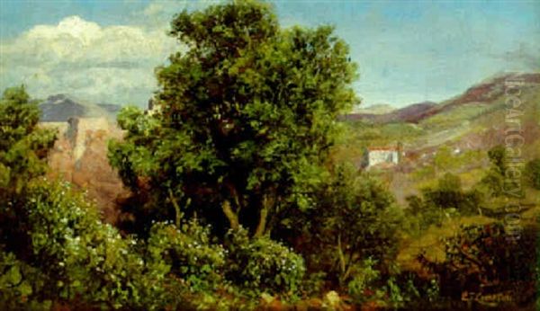 Landschaft Auf Korsika Oil Painting by Edward Theodore Compton