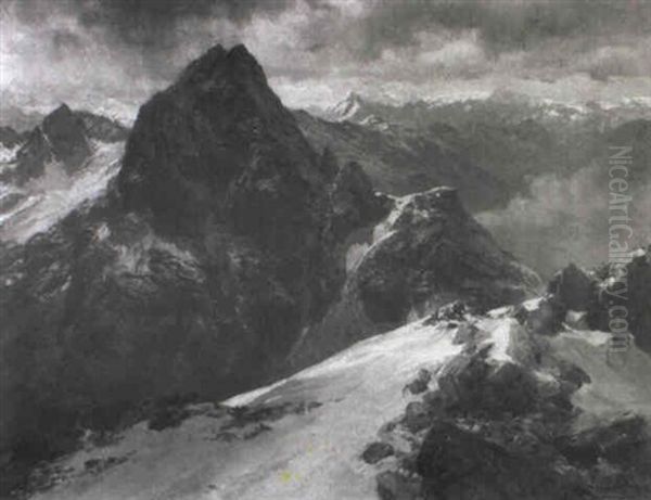 Patteriol-spitze (vorarlberg, Austria) Oil Painting by Edward Theodore Compton