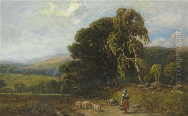 A Pastroal Idyll Oil Painting by Henry Eugene Compton