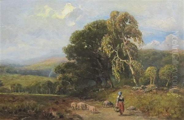 A Pastoral Idyll Oil Painting by Henry Eugene Compton