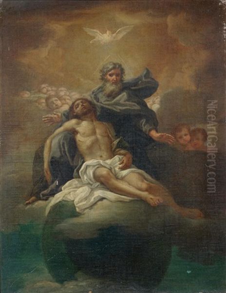 The Trinity Oil Painting by Sebastiano Conca