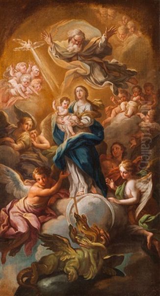 Immaculate Conception Oil Painting by Sebastiano Conca