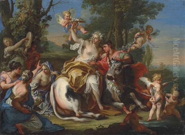 The Rape Of Europa Oil Painting by Sebastiano Conca