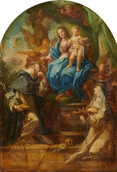 Vierge Du Rosaire Oil Painting by Sebastiano Conca