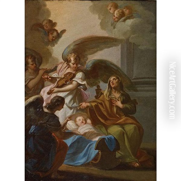 The Birth Of The Virgin Oil Painting by Sebastiano Conca