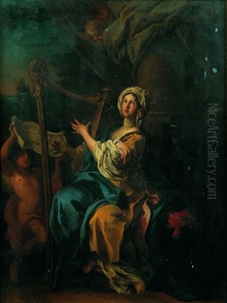 Sainte Cecile Oil Painting by Sebastiano Conca