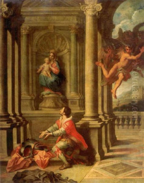 Die Erleuchtung Des Heiligen Ignatius Von Loyola Oil Painting by Sebastiano Conca