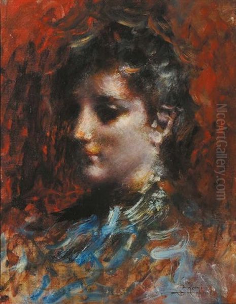 Ritratto Femminile Oil Painting by Luigi Conconi