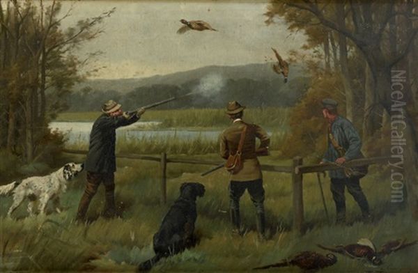 La Chasse Aux Faisans Oil Painting by Charles-Fernand de Condamy