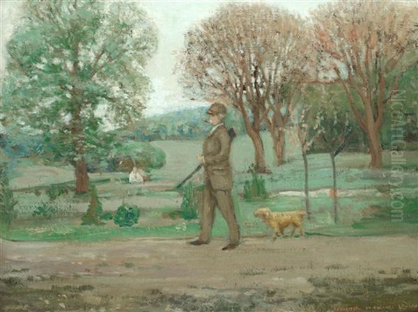 Wych Elms, The Howe Oil Painting by Charles Conder