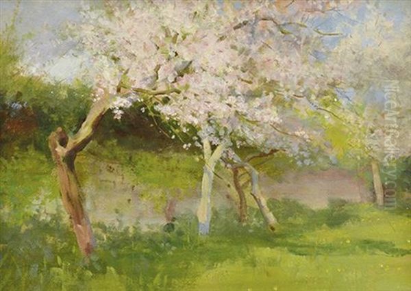 Trees At Dennemont Oil Painting by Charles Conder