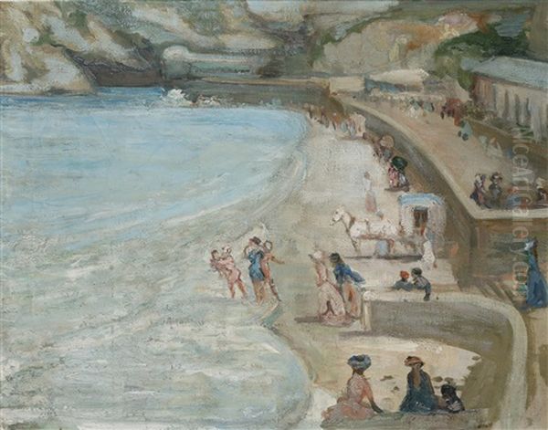 Beach At Newquay Oil Painting by Charles Conder