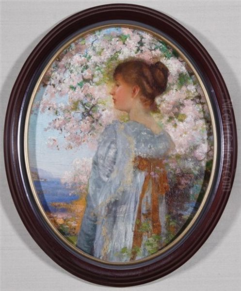 Stella Maris Mcadam (later The Artist's Wife) Oil Painting by Charles Conder