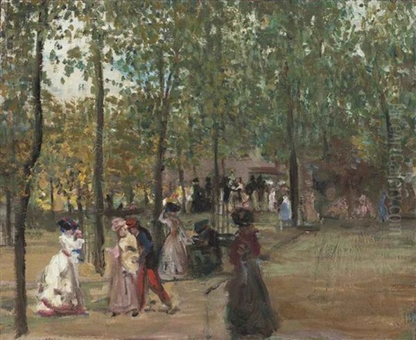 The Luxembourg Gardens Oil Painting by Charles Conder