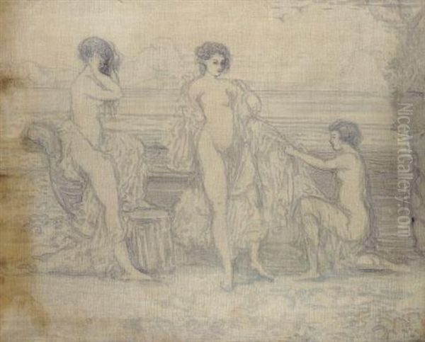 The Three Graces Oil Painting by Charles Conder