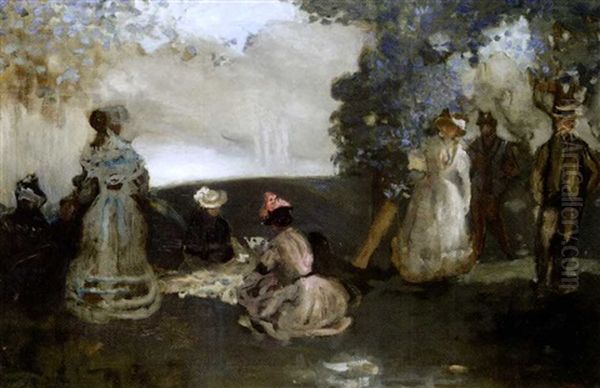 Dejeuner Sur L'herbe Oil Painting by Charles Conder