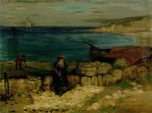 Swanage Bay Oil Painting by Charles Conder