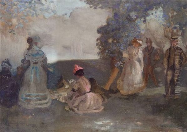 Dejeuner Sur L'herbe Oil Painting by Charles Conder