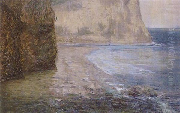 Cliffs And Sea, Newhaven Oil Painting by Charles Conder