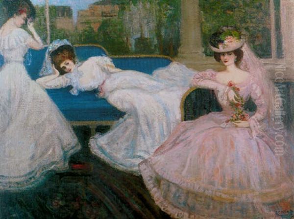 The Blue Sofa Oil Painting by Charles Conder