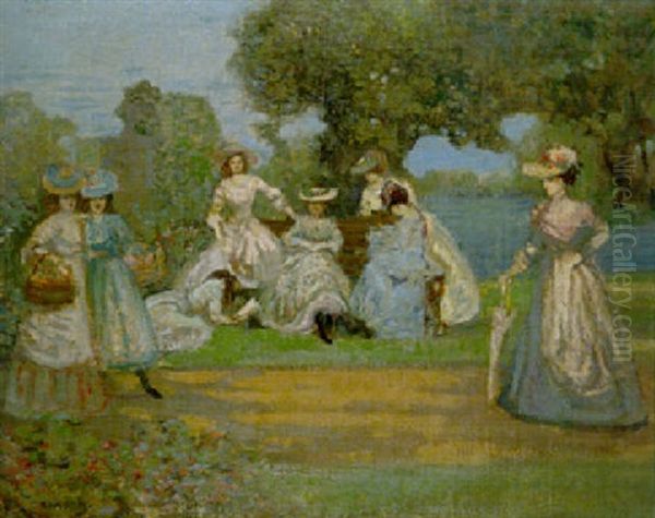 Morning In The Park Oil Painting by Charles Conder