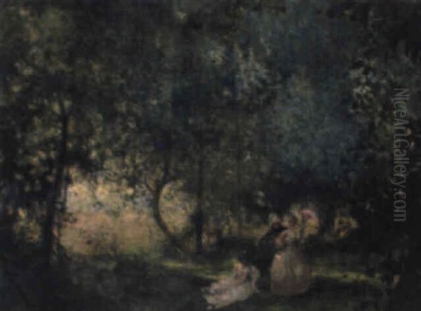 In The Forest Oil Painting by Charles Conder