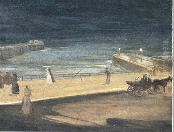 On The Pier, Brighton Oil Painting by Charles Conder