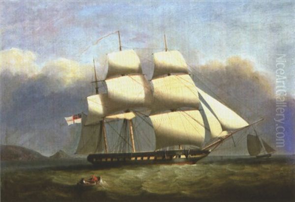 British Man O'war Oil Painting by Nicholas Condy