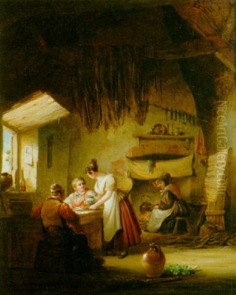 Fisherman In A Tavern Oil Painting by Nicholas Condy