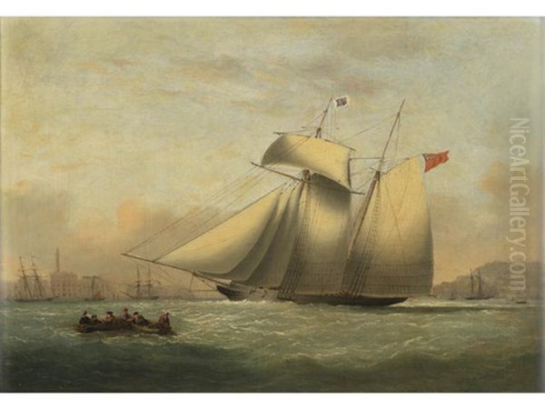 Sailing In Pymouth Sound Oil Painting by Nicholas Matthew Condy