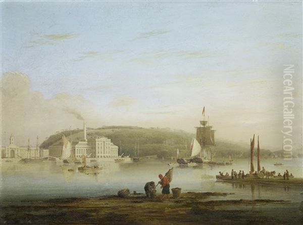 The Royal William Victualling Office, Stonehouse, Plymouth Oil Painting by Nicholas Matthew Condy