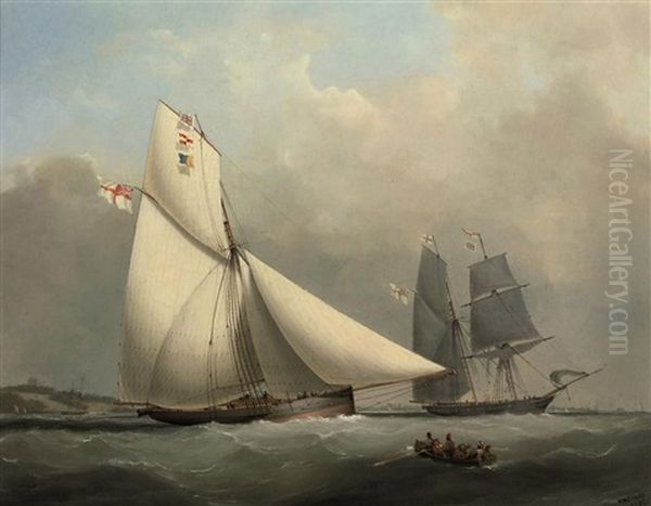 The Cutter Iris Off Plymouth Oil Painting by Nicholas Matthew Condy