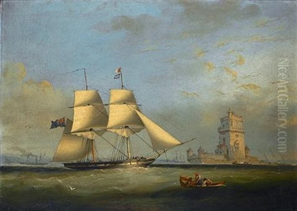 His Majesty's Brig "pantaloon" Off Belem Castle Oil Painting by Nicholas Matthew Condy