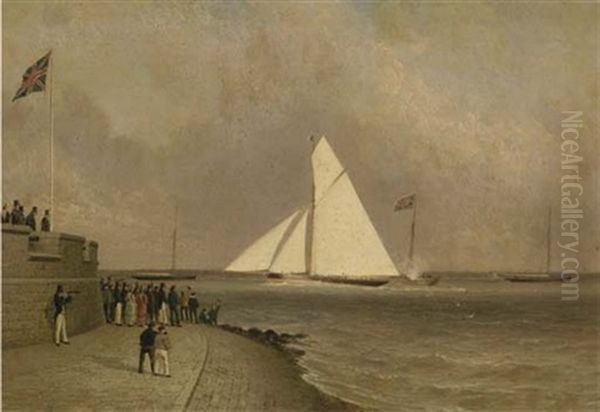 Arrow Winning The King's Cup At Cowes In 1826 Oil Painting by Nicholas Matthew Condy