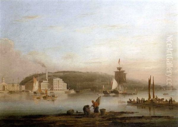 The Royal William Victualling Yard, Stonehouse, Plymouth Oil Painting by Nicholas Matthew Condy