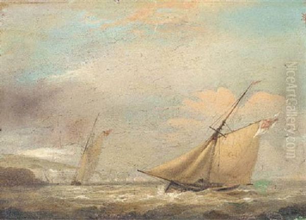 Sailing Off Of Dover Oil Painting by Nicholas Matthew Condy