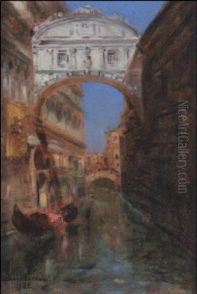 Bridge Of Sighs Oil Painting by Giuseppe Conedera